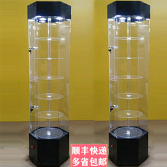 旋轉亞克力化妝品玻璃展示柜禮品珠寶首飾品手辦牙科手機樣品展架