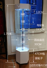 亞克力旋轉玻璃展示柜，不支持7天定制做尺寸連接，拍前談好尺寸